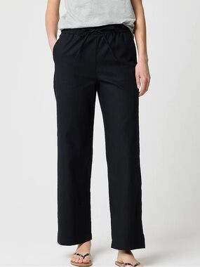 J Crew Black Elastic Waistband Work Pant